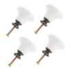 IWOWHERO Vintage Ceramic Drawer Knobs Round Pull Handles for Furniture Smooth Surface Unique Relief Design for Cabinets and Dressers view 1