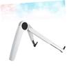 MOLUCKFU Adjustable Aluminum Laptop Stand Foldable Triangle Tablet Cooling Holder Ergonomic Design for Gaming Video Watching Reading Working Compact White view 4
