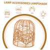 WOONEKY Chandelier Lamp Shades Woven Rattan Lampshade Decorative Hanging Light Cover for Living view 4