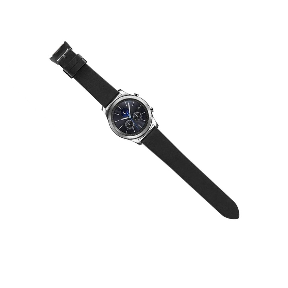SECFOU 1pc Buckle Clip Leather Watch Connector Clasp for Gear Easy to Install Design Fashionable Black Style Replacement for Your Watch Strap