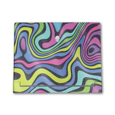 Glossy Glitter Laptop Skin Compatible with Alienware X16 R2 (2024) - Fluorescent - Premium 3M Vinyl Protective Wrap Decal Cover - Easy to Apply | Crafted in The USA by MightySkins