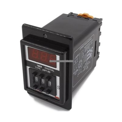POWTAXBJGD ASY-3D Black AC 220V time Relay with Socket ASY Series 220VAC Timer with Base(999Min)