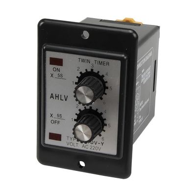 POWTAXBJGD ATDV-Y AC 220V Repeat Cycle SPDT time Relay ATDV Series 220VAC Twin Timer with Base 30s*30s 60s*60s 30min*30min 60min*60min(60min 60min)