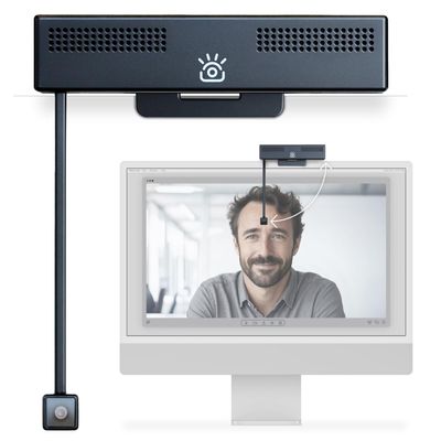 iContact Camera Pro 4K HD Webcam with Eye Contact, Noise Cancelling Mic, Plug and Play USB for Mac & PC Zoom Certified, Works with Teams, Meet, Streaming, and Video Calls
