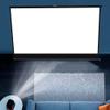 BERWDUXA Tabletop Mobile Projection Screen 30" 40" 50" Floor Standing Projector Screen Retractable Pull Up 16:9 Movie Screen for Home Theater/Camping(50"(4:3)) view 1
