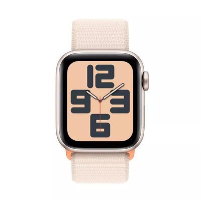 Apple Watch SE (2nd Gen) (GPS + Cellular, 40mm) - Starlight Aluminum Case with Starlight Sport Loop, One Size (Renewed)