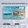HDMI Splitter 1 in 2 Out 4K@60Hz - HDCP 2.2 HDR10 Support | 18Gbps HDMI 2.0, EDID Management | Compatible with Roku, Fire TV, PS4, Xbox, 4K TV, Blu-Ray Player view 3