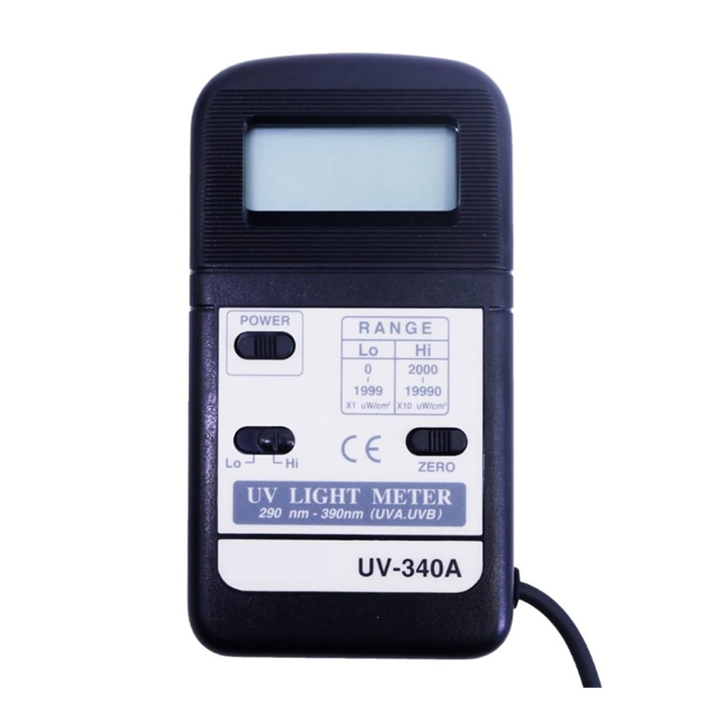 UV Meter, UV-340A 0-1999uW/cm2,2000-19990uW/cm2, 290-390nm(UVA,UVB), UV Light Meter