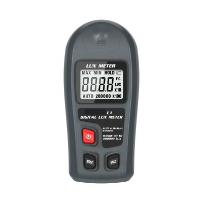 UV Meter, L1 Lux Meter Digital Illuminometer Lux Tester 0.1-200000 Lux/0.01-20000 Fc LCD Sensor Pocket Luxmeter Handheld Measure Tester