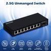 8 Port 2.5G Unmanaged Ethernet Switch 8x2.5GBase-T Ports 1x10G SFP+ Fiber Switch 60Gbps Bandwidth Desktop/Wall Mount Plug and Play Compatible with 100/1000/2500Mbps(9port| 82.5G + 110G SFP+) view 3