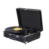 Dioche Record Player, Portable Suitcase Record Player Turntable Record Player with Speakers 3-Speed Turntable for Entertainment and Home Decoration (Black) view 1