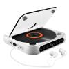 Dioche CD Player, Portable Boombox with 2000mAh Rechargeable Battery, Supports CD, USB, and BT Modes, White view 1