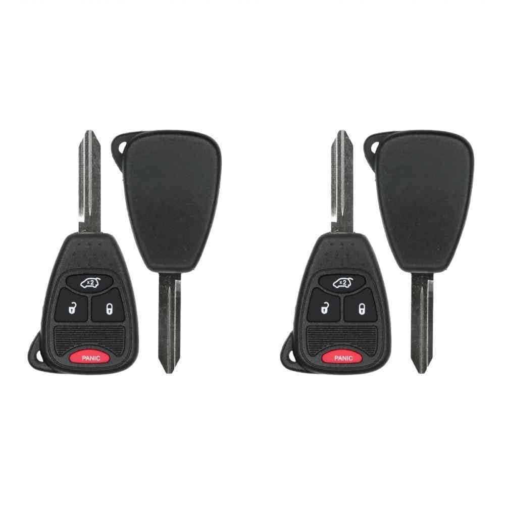 Eye4Techs Replacement Keyless Remote Head Key Fob for 2008 PT Cruiser FCC OHT692427AA OHT692713AA Part Number 56040649AC 56040649 05175789AA 05175786AA 05175817AA Pack of 2
