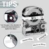 GREENCYCLE 2PK Compatible for LW Label Maker Tape 9mm 3/8" LK-3WBN LC 3WBN9 SS9KW Black on White Label Tape for LabelWorks LW-K200PX LW-C610PX LW-C410PX LW 300 LW 400 view 2