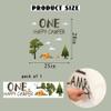CANTLY One Happy Camper Decal - Camper Theme First Birthday Party Decorations Supplies Wall Stickers, Lumberjack First Birthday Decor Wall Decal, Camper Sign Anniversary Party Photo Props Stickers view 2