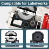 GREENCYCLE 9mm Black on White Compatible for Epson Label Maker Tape LK-3WBN LC-3WBN9 SS9KW 3/8" Label Tape for LabelWorks LW700 LW900P LW1000P LW500 LW600P LWK200PX Label Makers, 4 Pack view 4