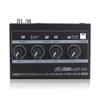 OTDOGUO AMPI4 Professional 4 Channel Headphone Amplifier Audio Compact Stereo Amp+6.35mm 3.5mm Input Volume Control US Plug view 1