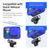 Debous Hero13 Black Silicone Protective Case Bag Screen Protector for GoPro Hero13, Glass Screen Protector Soft Rubber Cover (Blue) view 2