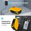 OTDOGUO Mini Projector 3D LED Home Cinema Projector, Portable Smart HD Port TV Box, 1080P 4K US Plug view 2
