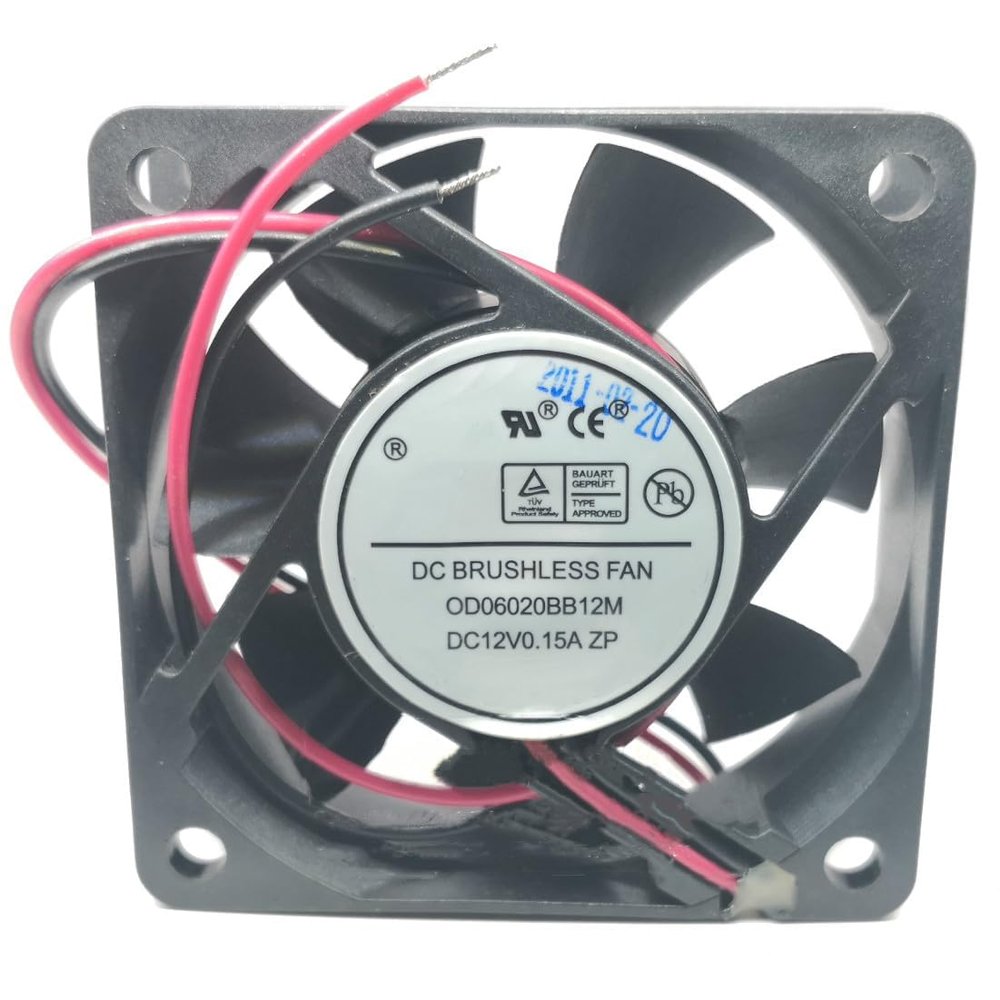 0D06020BB12M Fan DC12V 0.15A OD06020BB12M 2-Wire Inverter Cooling Fan 60x60x20mm 6cm