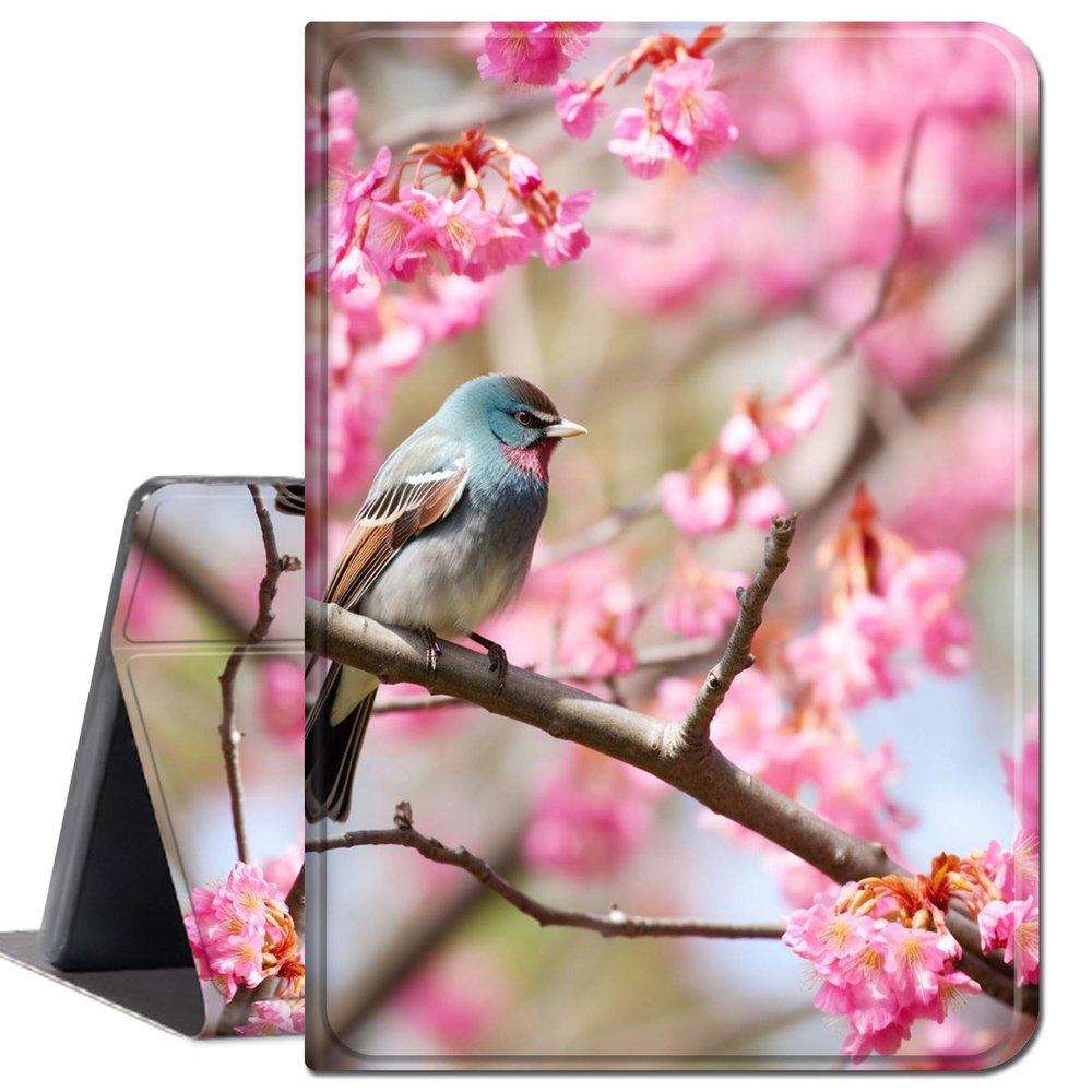 Case for 6" All-New Kindle (11th Generation, 2022 Release),Slim Lightweight Smart Shell Stand Cover with Auto Wake/Sleep for Kindle 2022 e-Reader,Cute Birds Pink Cherry