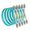 KeepFly Fiber- OM4 LC to LC Fiber Patch Cable 2M-5Pack, 40G/100Gb 50/125m Multimode Duplex MM Fiber Optic Patch Cord LSZH(Aqua) - 2M/7ft 5Pack view 1