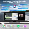 10.26 Inch Carplay Screen for Car, Portable CarPlay Screen with Wireless Carplay & Android Auto, 4K Dash Cam/1080P Backup Camera/GPS Navigation/Mirror Link/Bluetooth, Car Touch Screen with 64GB TF view 4