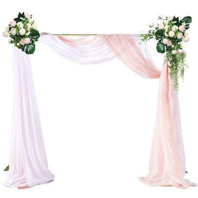 10ft x 10ft Pipe and Drape Backdrop Stand Kit Heavy Duty Backdrop Adjustable Stand with Weighted Metal Bases for Backdrop Frame Wedding Backdrop Ceremony Backdrop, Gold