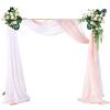 10ft x 10ft Pipe and Drape Backdrop Stand Kit Heavy Duty Backdrop Adjustable Stand with Weighted Metal Bases for Backdrop Frame Wedding Backdrop Ceremony Backdrop, Gold view 1