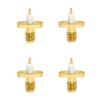 BJDZ 50Ohm 4 Pcs SMA Female 2 Hole Flange Solder Mounting for PCB Connector. view 1