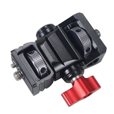 NovelGoal Monitor Mount Adjustable Head 1/4 to 3/8 Monitor Bracket for Hero 13 and Hero All Sports Cameras for Video Microphone Flash Light (1/4 to 1/4,with Handle)