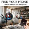 Smart Wallet Tracker & Finder, Compatible with Anroid, Slim Leather with 1 ID Window, Credit Card Holder Box (Burgundy, Android+iOS) view 3