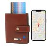 Smart Tracker Wallet for Men,Compatible with Android or Ios, Mens Wallet GPS Tracker Card Holder With Men Gift for Christmas. (Carbon Black) (Pop up card holder, Brown1) view 1