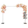 10ft x 10ft Pipe and Drape Backdrop Stand Kit - Heavy Duty Adjustable Stand with Weighted Metal Bases for Wedding Ceremony, Silver view 1