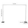 10ft x 10ft Pipe and Drape Backdrop Stand Kit - Heavy Duty Adjustable Stand with Weighted Metal Bases for Wedding Ceremony, Silver view 4