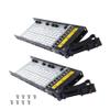 DAHONGHU 2pcs 2.5 Inch SAS/SATA Tray Caddy, Compatible for HP P14405-001, 2060 M2 Adapter Bracket Converter Cage, Black, Metal, ABS view 1