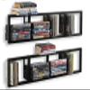 2 Pieces Modern CD Storage Floating Shelf CD DVD Video Game Organizer 4 Compartment Wall Mounted CD Storage Rack with Load-Bearing Capacity up to 22lbs view 1