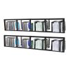 2 Pieces Modern CD Storage Floating Shelf CD DVD Video Game Organizer 4 Compartment Wall Mounted CD Storage Rack with Load-Bearing Capacity up to 22lbs view 2