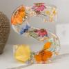 Handmade Floral Resin Letter Night Light with LED, Personalized DIY Name Light (S) view 1