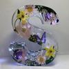 Handmade Floral Resin Letter Night Light with LED, Personalized DIY Name Light (S) view 2