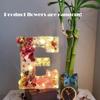 Handmade Floral Resin Letter Night Light with LED, Personalized DIY Name Light (S) view 4