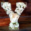 Handmade Floral Night Light, Floral Resin Night Light Letter, Floral Resin Letter Lamp with LED Light, Handmade Floral Resin Letter Night Light, Personalized DIY Floral Letter Name Night Light (Y) view 1