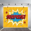 10x8ft Comic Cartoon Boom Speech Bubble Backdrop Surprise Yellow Red Background Birthday Baby Shower Surprise Party Supplies Banner Decor Kids Children Portrait Photo Studio Props view 3