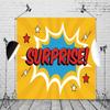 10x8ft Comic Cartoon Boom Speech Bubble Backdrop Surprise Yellow Red Background Birthday Baby Shower Surprise Party Supplies Banner Decor Kids Children Portrait Photo Studio Props view 4