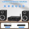 Beffkkip Amplifier Home Audio,Stereo Receiver Bluetooth 5.0 Power amp 100W x2 Wireless HiFi Stereo Class D Digital 2 Channel Integrated with Bass Treble Control for Passive Speakers view 3