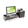 AngelcityCC Monitor Stand Riser, Desk Organizer with Drawer and Lock, 3-Tier Computer Stand, Office Desk Accessories, Office Organization view 3