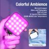 65 LEDs RGB Video Light, 3 Cold Shoe Mounts, 2500K-9000K Adjustable Color Temperature, 1200mAh Rechargeable LED Camera Light for Live Broadcast, Home Theater and Commercial Use view 2