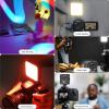 65 LEDs RGB Video Light, 3 Cold Shoe Mounts, 2500K-9000K Adjustable Color Temperature, 1200mAh Rechargeable LED Camera Light for Live Broadcast, Home Theater and Commercial Use view 3