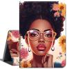 Case for 6.8" Kindle Paperwhite (11th Generation-2021) and Kindle Paperwhite Signature Edition,Slim Lightweight Smart Shell Stand Cover with Auto Wake/Sleep,African Sunflowers Girl view 1