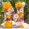 Handmade Floral Night Light, Floral Resin Night Light Letter, Floral Resin Letter Lamp with LED Light, Handmade Floral Resin Letter Night Light, Personalized DIY Floral Letter Name Night Light (N) view 1